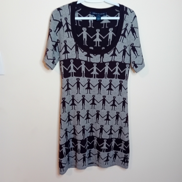 Womens French Connection  Above Knee People Warm Winter Dress‎ Angora Fur Office - Picture 2 of 8